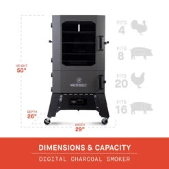 Masterbuilt Digital Charcoal Vertical Smoker Gray 7 Masterbuilt Digital Charcoal Vertical Smoker Gray -BBQ Haven Shop 8063965 A V2.eps High 01355.1680449607